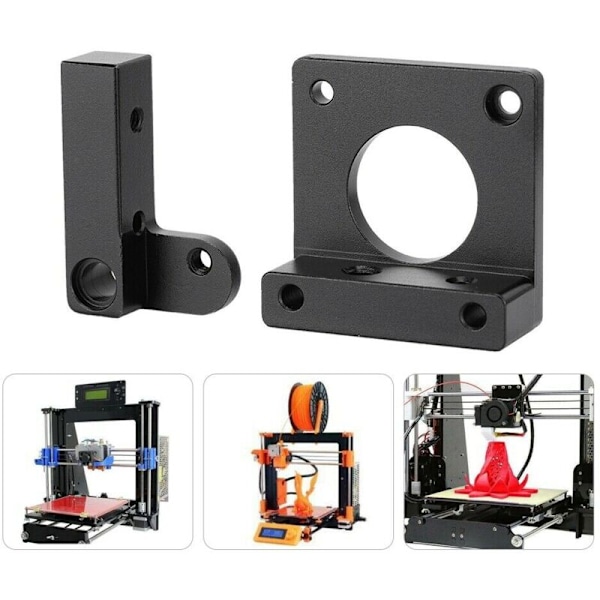 3D-skrivardelar Mk8 Extruder Aluminiumblock DIY-set Svart utgåva Enkelt munstycke Extruderblock Extruder Kort handtag Höger
