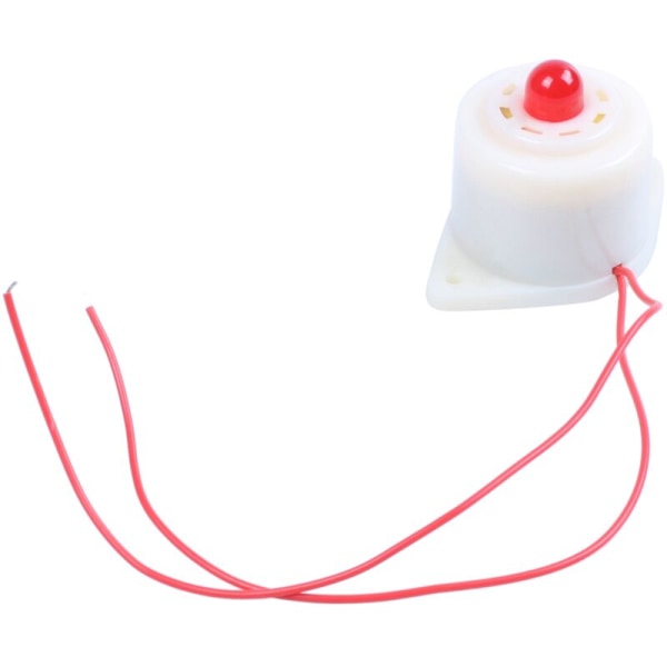 2X -3 AC 220V Industriell Röd LED Blinkande Buzzer Alarm Siren 100 DB Vit