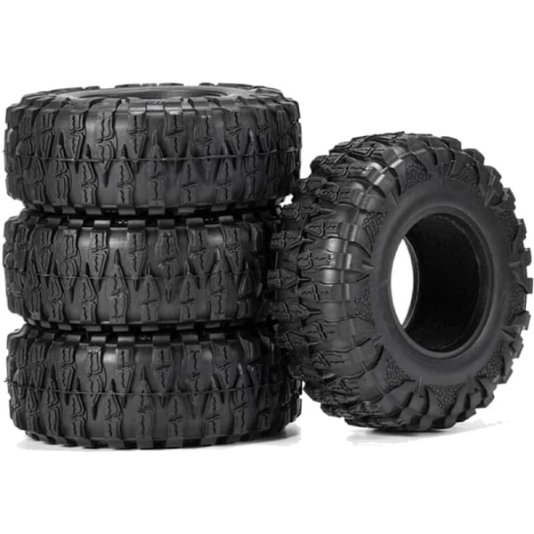 4 2,2 tommers gummihjul 2,2 hjuldekk for 1/10 Rc Crawler Scx10 Wrangler 2,2 hjul
