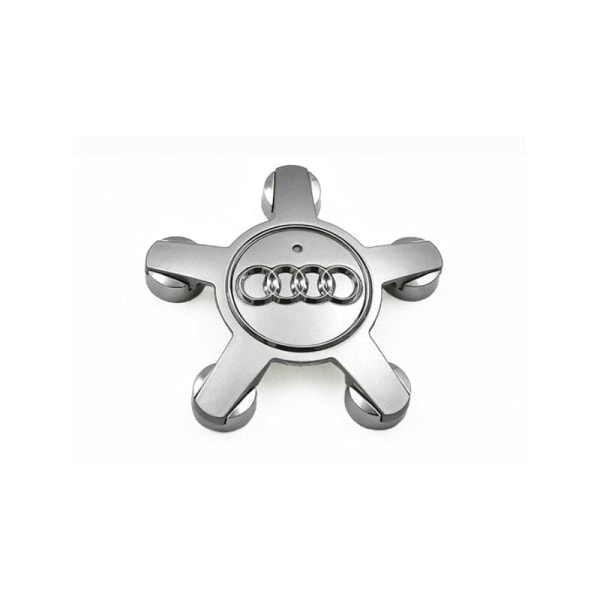 Set med 4 Navkapslar 4f0601165 N Hjul Emblem, för 135 mm Navkapslar för Audi (Silver)