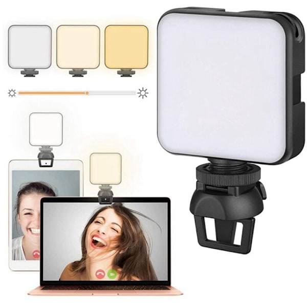 Fylllys Type-C Port Videokonferanse Justerbar LED-lampe Telefon Kamera Datamaskin Live Broadcast Fotografering Lys
