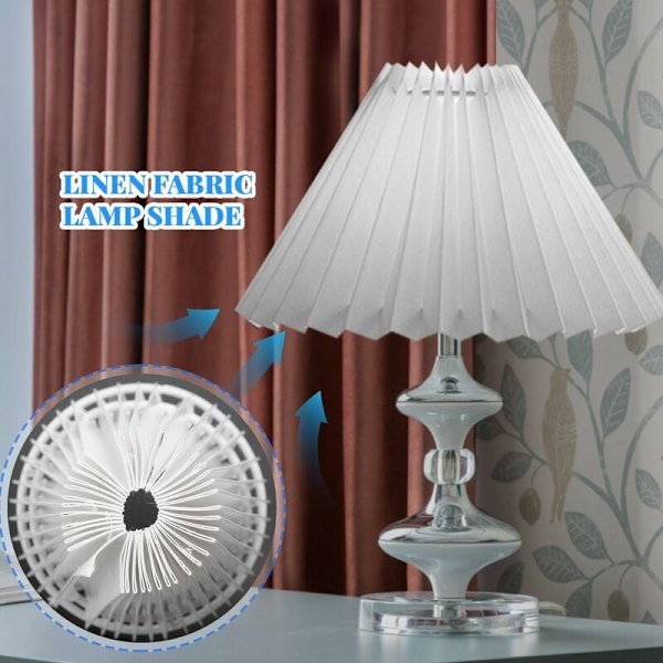 Plisseret lampeskærm bordlampe japansk stil gulvlamper kreativ plisseret lampeskærm skrivebordslampeskærm soveværelseslamper -A