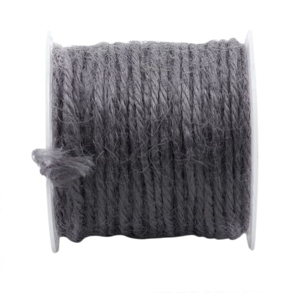 DIY 2Mm Wrap Tie Papir Tag Lærred Reb Reb Grå