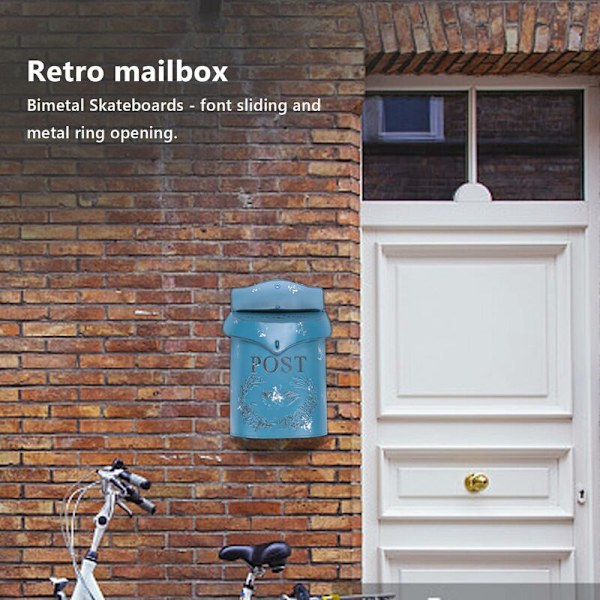 Retro Jern Brevkasse, Forseglet Forslag Kasse, Avis Brevkasse, Bryllup Have Dekoration Hjem Brevkasse Brevkasse-C