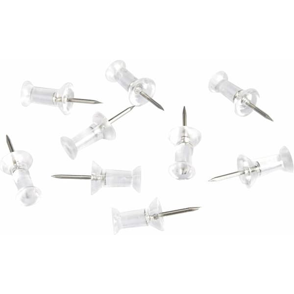 Trykknapper Plasthode Transparent Stålspiss, Pakke med 200