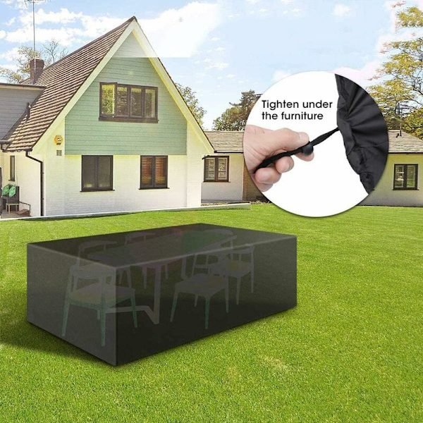 Utomhus Patio Möbelskydd Vattentätt Rektangulärt Patiobordsskydd, Oxford Polyestermaterial Vindtätt, Anti-UV, Hållbart Vattentätt Dammskydd O