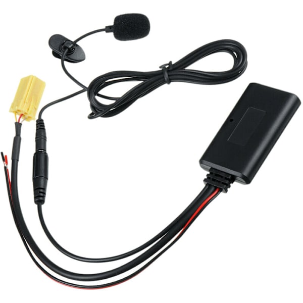Bluetooth 5.0-bilstereoadapterkabel för bil med HIFI-mikrofon