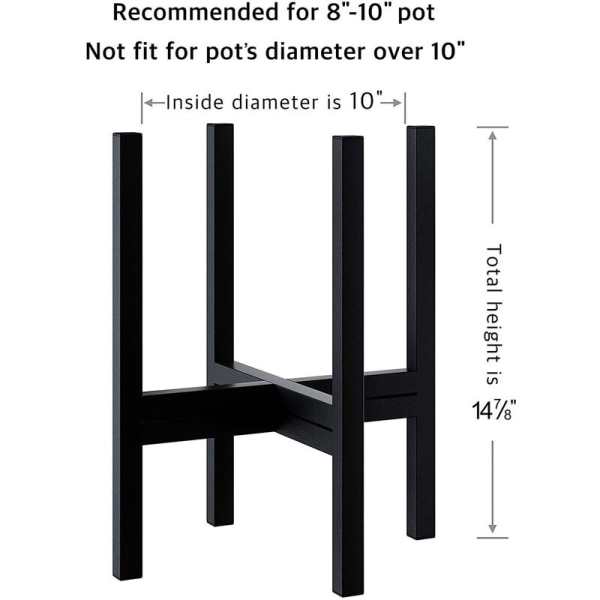 Indendørs og udendørs middelalderlig planteholder, metalplanteholder, potteplanteholder