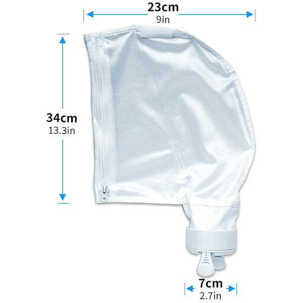 Vaihtopussi, yhteensopiva Polaris 280 480 robotti-altaiden pohjanpuhdistajan K13 K16 kanssa, useita nylon-vetoketjupusseja