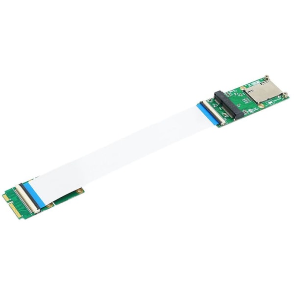 Mini PCI-E MSATA Fleksibel Forlengelseskabel med SIM-kortspor for Full Size og Half Size MSATA SSD (WIFIxWWANxWLAN Modul)