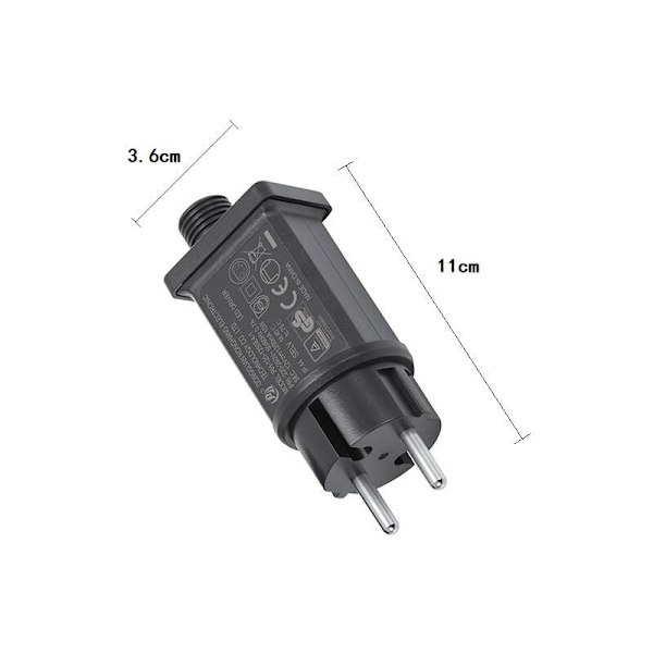 12V LED strømforsyning, LED-transformator IP44 lavspændings-LED-adapterdriver til julelys, lyskæde (1 stk.)