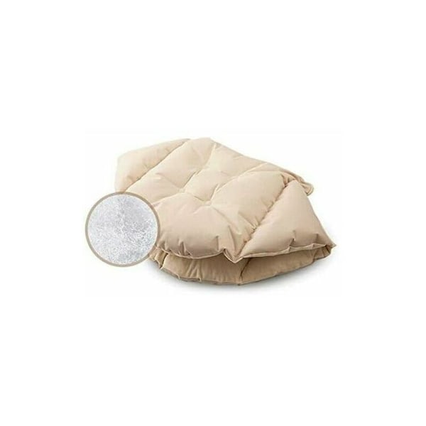 40 40 48cm Stolpute med ryggstøtte, setehylle, koselig fløyel, elastisk, vanntett for stråflettet stol, hage, beige