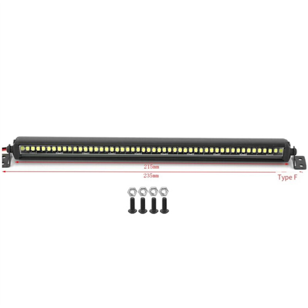 RC-bilens taklampa 24 36 LED-ljusramp för 1/10 RC Crawler Axial SCX10 90046/47 SCX24 Wrangler D90 TRX4 Kaross, F
