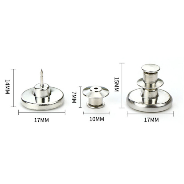 4 st. byxor-justeringsknappar, 17 mm knappar för att justera byxor, DIY-jeansknappar, för att minska byxans midja.