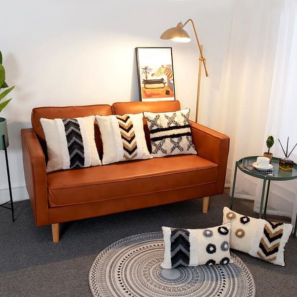 Bomullsfylld kuddfodral och neutral kuddedekoration för soffa säng sovrum 45X45Cm B