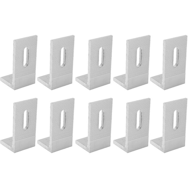 10 st Aluminiumlegering Solpanel Monteringsfäste L-fot för Tak PV-system