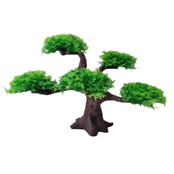 Konstgjord vattenväxt Akvarieväxt Terrarium Akvarieprydnader Dekor Akvarium Simulering Moss Trä Prydnad