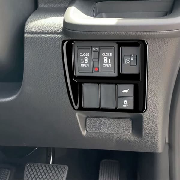 Bil Multifunktionel Knap Trimramme til STEPWGN RP8, Interiør Tilbehør RHD Gloss Black