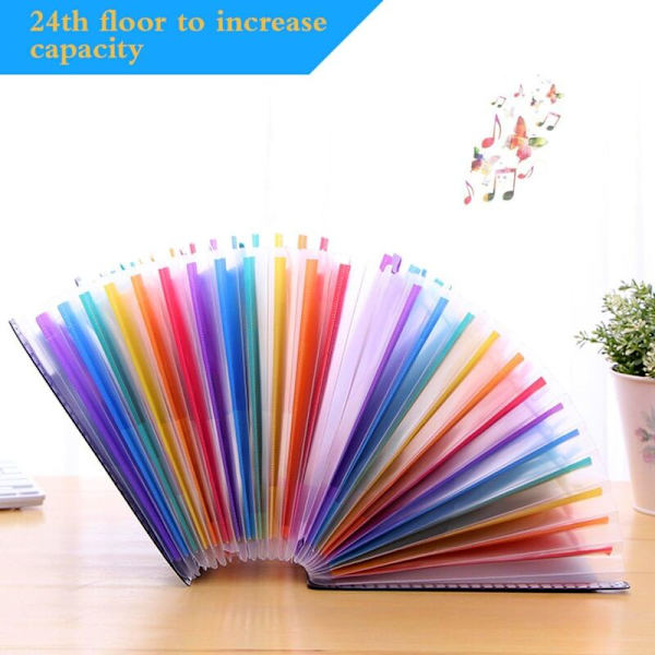 A4 viftemappe, A4 plastmappe harmonika design. Ideel til erhverv, hjem