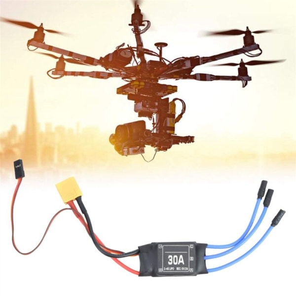 4 stk. 2-4S 30A RC børsteløs ESC T-stik elektrisk hastighedsregulator 5V 2A til 2 til 4S Lipo-batteri Multicopter Quadcopter