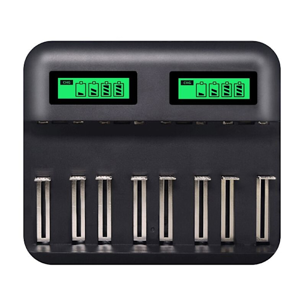 8-fack LCD-display USB Smart Batteriladdare för Uppladdningsbara AAA AA SC C D Storlek 1.2V Ni- Ni-Cd