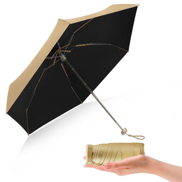 Mini Purse Travel Parasol - Pieni kompakti UV-suoja - Kevyt kannettava päivänvarjo - UV-suoja Miehille ja naisille