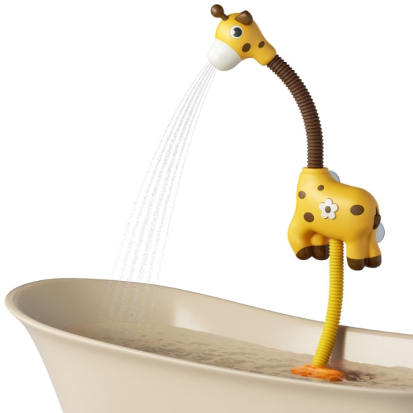 Baby Bath Legetøj Giraf Brusehoved Badekar Pumpe Bad Tid til Toddler Baby, Medium