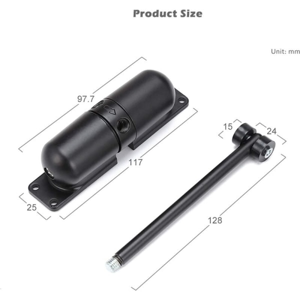Sikkerhetsfjærdørlukker, enkel å installere for å konvertere hengslede dører til selvlukkende