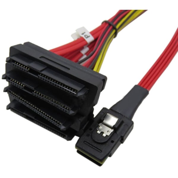 Mini SAS36P SFF 8087 - SAS29P SFF-8482 -kiintolevyjohto, siirtokaapeli, MINI SAS -datakaapeli, 1 m