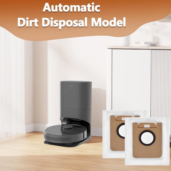 Tilbehørssett Reservedeler for Dreame D10 Plus RLS3D robotstøvsugere, 1 hovedbørste, 4 sidebørster, 4 filtre, 4 moppkluter, 2 støvsugerposer