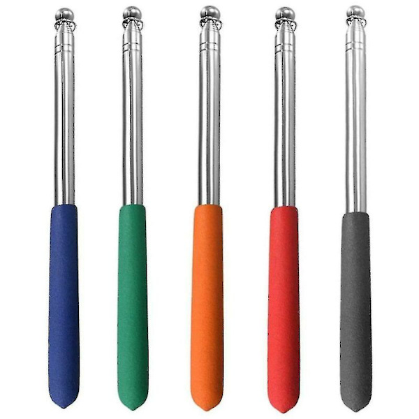 1,2 m Retractable Guide Flaggstang Blå Rustfritt Stål Undervisning Pekepinne