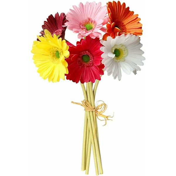 Konstgjord Krysantemumbusch Simuleringsblomma PU Blomsterdekoration Falsk Blommbusch Heminredning, Blandade Färger
