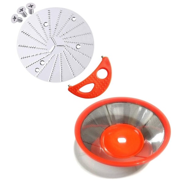 Erstatt rustfritt stålfilter, kutterhode, skrue, egnet for Power Juicer elektrisk juicer