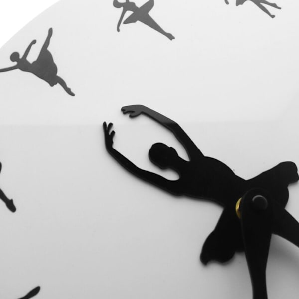 Veggklokke med ballettdanser - Hjemmestudio, dansegave, dekorasjon