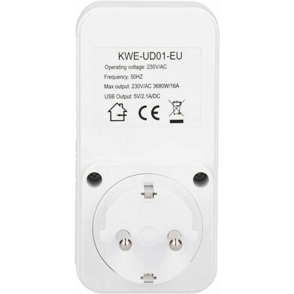 USB-timer Digital Programmerbar Udløb 24 Timer Stikkontakt Mekanisk Timer Intelligent Timer Jordforbindelse Stikkontakt Akvarium Kontakt Blæser Tilbehør——