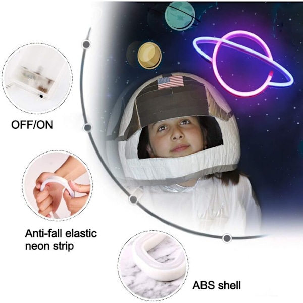 LED Planet Neonljus Planet Neon Skyltar LED Planet Ljus Planet Neon Skylt, batteri eller USB-driven, planet, neonljus, LED