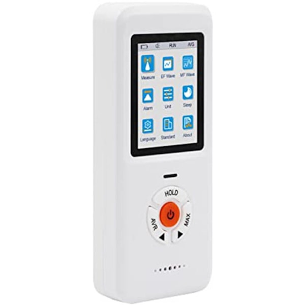 EMF-måler, 3 i 1 Genopladelig Elektromagnetisk Feltstrålingsdetektor til EF RF MF, Bærbar Digital EMF-detektor med LCD-skærm