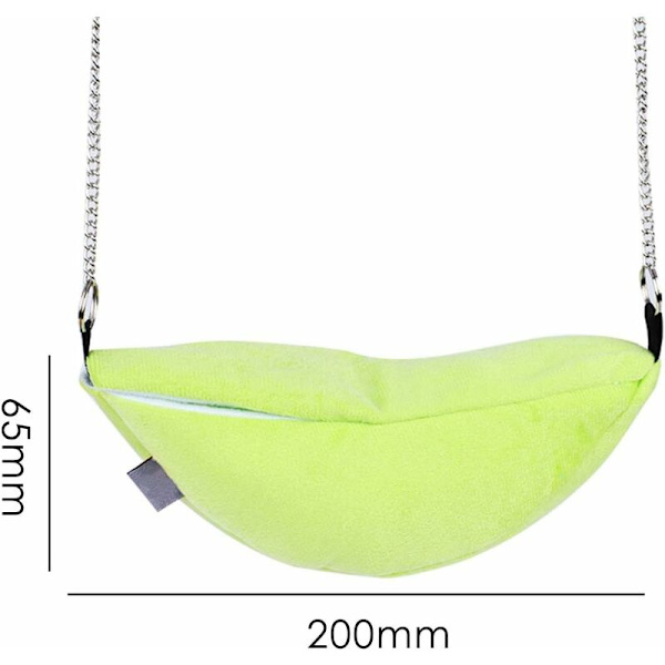 Hengekøyehus for Hamster i Banan Design, Lille Dyr Bomullsbur Sovende Dyre Reir Seng Rotte Hamster Lekebur Sving (Farge: Gul)