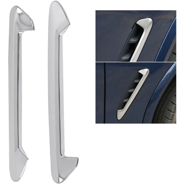 Til X3 2018-2022 Bil Side -Mud Luftstrøm -Mud Mærkat Indtag Side Vent Cover Trim Sølv