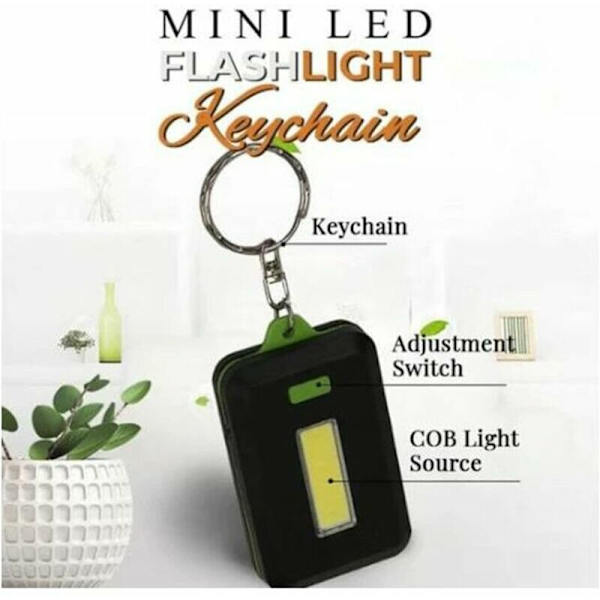 Mini LED Lommelykt Nøkkelring, Mini Nøkkelring Lys Nøkkel Lys med Nøkkelring, COB LED Liten Nøkkelring Lommelykt, Mini Super Lyssterk Nøkkelring LED Lommelykt, Bærbar