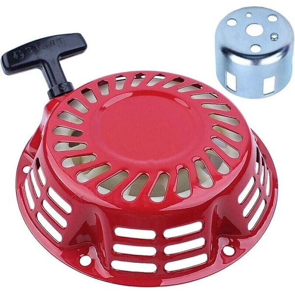 Tilbakekoblingstarter for Honda GX120 GX160 GX140 GX200 5,5 hk 6,5 hk motor, Tilbakekoblingstart + Startkopp erstatningsdeler Tilbakekoblingstarter Trekkstarter