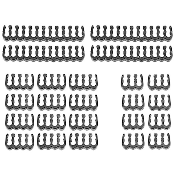 24 stk. serie/parti PC bundtkam 24Pin 8Pin 6Pin computer bundtkam Gesleeved op til 3,4 mm sort