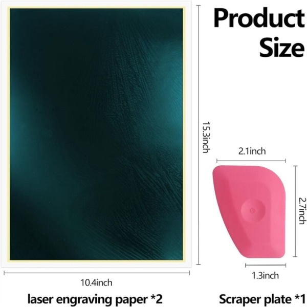 Lasergraveringspapper för märkning i färg, 15,3 tum x 10,4 tum lasergraveringspapper för fiberlasermärkning och gravering F