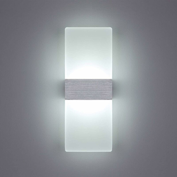 6W Indendørs LED Vægskinne 6000K Kold Hvid Akryl Vægslampe Moderne Design Størrelse: 29x11CM Bruges til at dekorere stue soveværelse gang trappe