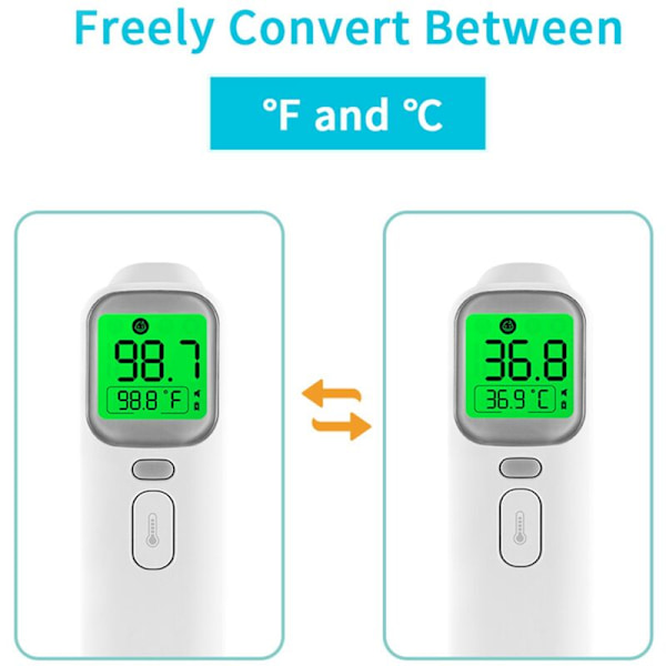 4-i-1 Multifunksjons Infrarødt Termometer med Smart Digital Display for Barn, Voksne og Mer
