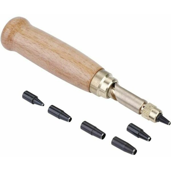 Automatisk beltestans, utskiftbar multihodet beltestans, DIY skinnstans, roterende stans, beltestans, 6 stk.