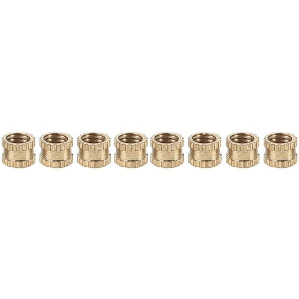 M3 x 3mm Mässing Tråd Knurled Gängad Infoga Recess Muttrar 100 PCS