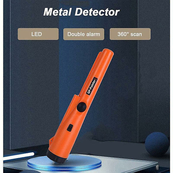 Professionell metalldetektor pekare pinpoint gp-pekare handhållen metalldetektor testare skatt gulddetektor med armband Orange