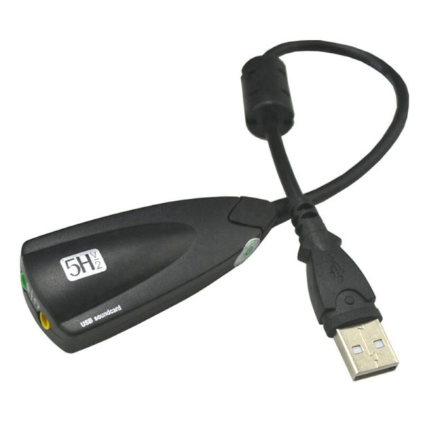 Ekstern USB-lydkort 7.1-adapter 5HV2 3D-lydhovedtelefoner 3,5 mm mikrofon til bærbar pc Desktop