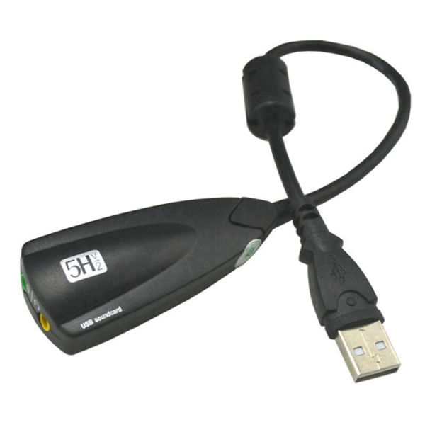 Externt USB ljudkort 7.1-adapter 5HV2 3D-ljudhörlurar 3,5 mm mikrofon för bärbar dator Desktop